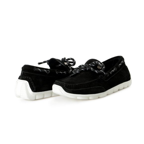 Versace Men\'s Black Suede Leather Loafers Moccasins Shoes US 10.5 IT 43.5 main image 6